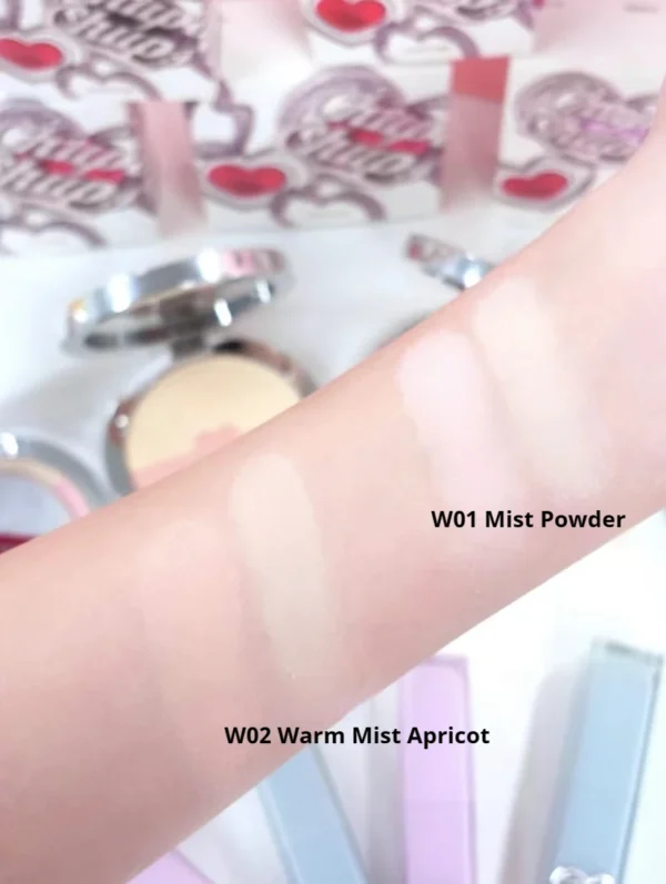 JOOCYEE Gem Sandwich Powder Two-color Makeup Setting Fog Matte Ddurable Honey Invisible Pores Oil Control Delicate - Image 3