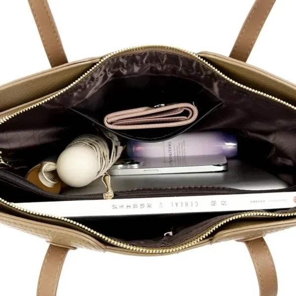 Genuine Brand 3 Layers Women Bags Designer HIgh Quality Soft Leather Large Women 2024 Shoulder Bag Messenger Handbag 2024 - Image 5