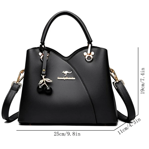 Designer 3 Layers Luxury Female Messenger Bags Ladies Crossbody Shoulder Tote Bag for Women 2024 Fashion New Handbag with Cherry - Image 4
