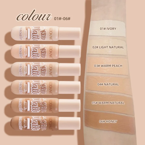 Liquid Concealer Stick Foundation Cream 6 Color Moisturizing Full Coverage Ae Dark Circle Natural Matte Concealer Cream Makeup - Image 4