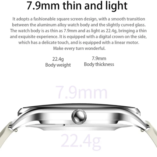 7.9mm Ultra-thin Smartwatch Women 1.43" AMOLED Screen Blue Tooth Call Smart Watches Heart Rate Health Sports Fitness Lady Music - Image 2