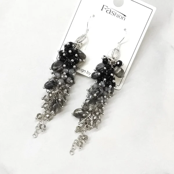 2025 New Drop Shape Long Tassel Earrings Ethnic Style Exaggerated Glass Crystal Earrings Bohemian Accessories for Women - Image 5