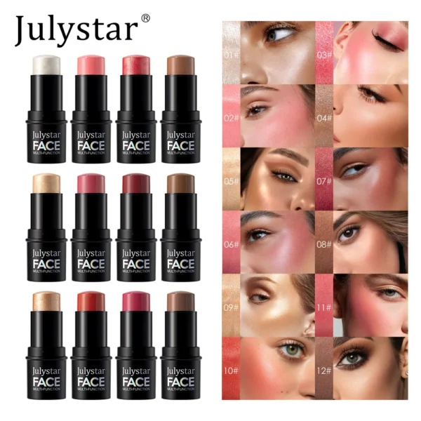 Multifunctional Grooming Stick Four Pack Highlight Brightening Contour Retouching Natural Matte Blush Stick Facial Makeup