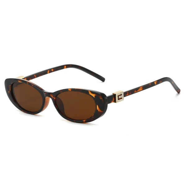 Fashion Designer's New Oval Shaped Small Frame Women's Sunglasses, A Must-have Item for Celebrities, with Simple Lines UV400 - Image 5