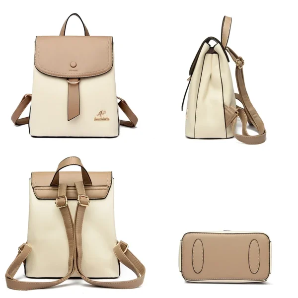 2024 High Quality Fashion Printing Contrast Color Texture Outdoor Backpack Women Multifunctional Ladies Large Capacity Backpack - Image 5