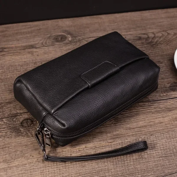 SENOFAN Hand Bag Men Genuine Cowhide Korean Clutches For Male Authentic Luxury Brand Pouch Wallet Clutch Bag Clamping Sack - Image 3