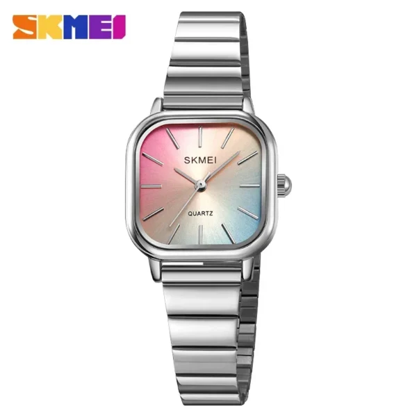 SKMEI 2190 Luxury Ladies Female Quartz Watch Woman Waterproof Stainless Steel Strap Girl Women Wristwatch Date Clock reloj mujer - Image 2