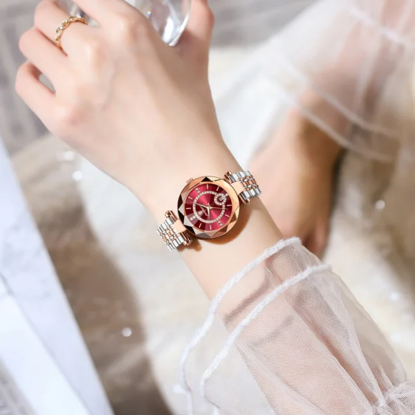 POEDAGAR Luxury Watch For Woman High Quality Diamond Ladies Quartz Watch Waterproof Date Stainless Steel Women Watches reloj+box - Image 6
