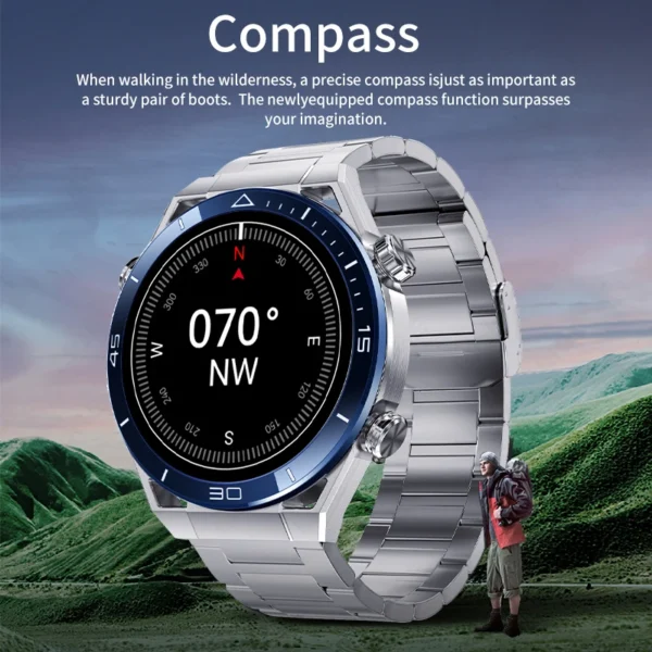 DT UltraMate Smart Watch Men 1.5 inch 454*454 Screen Voice Bluetooth Call Watches NFC ECG+PPG Compass IP68 Waterproof smartwatch - Image 3