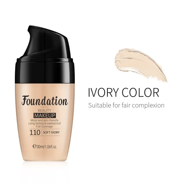 30ml Liquid Foundation Waterproof Makeup High Coverage Concealer Long-lasting Cover Dark Circle Brighten Matte BB Cream Cosmetic - Image 5