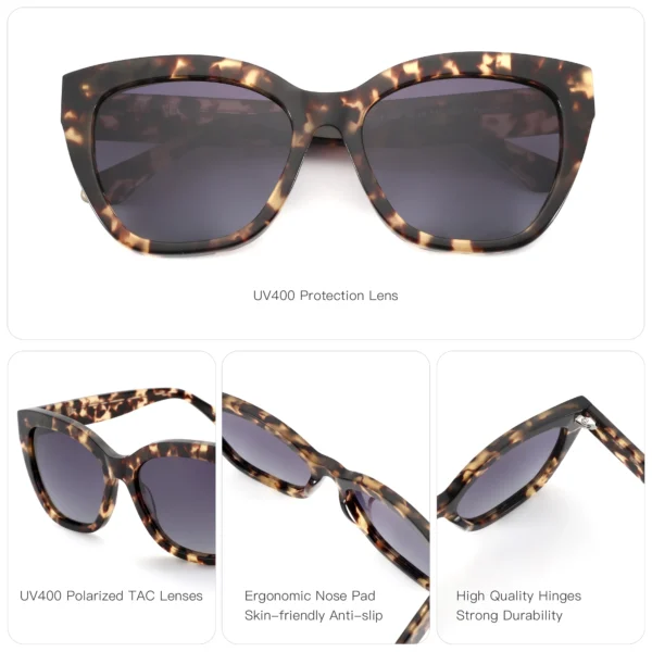 ZENOTTIC Fashion Printing Butterfly Polarized Sunglasses Handmade Acetate Sun Glasses for Women Driving UV400 Protection - Image 4