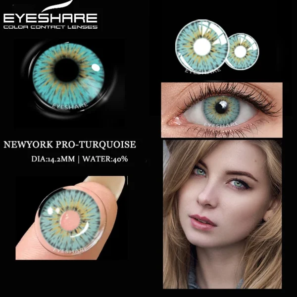 EYESHARE Colored Contact Lenses For Eyes Cosplay Color Lenses Blue Halloween Lenses Contact Lens Beauty Pupils Eye Makeup - Image 5