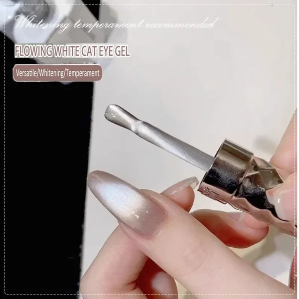 16ml New Upgraded Nail Gel Polish Flow Light White Cat Eye Mirror Glas Bead Ultra Fine Magnetic Powder Christmas Nail Art Design - Image 3