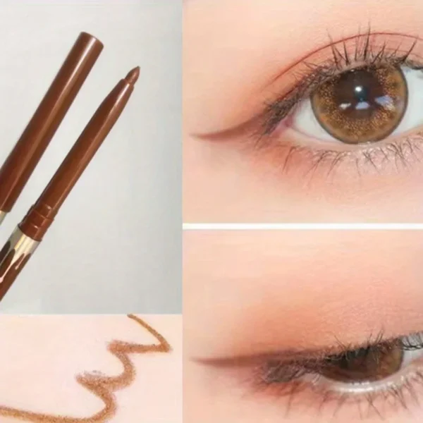 Waterproof Black Brown Eyeliner Gel Pencil Ultra-fine Matte Smooth Quick Dry Non-Smudge Easy Wear Eyeliner Pen Makeup for Eyes - Image 3