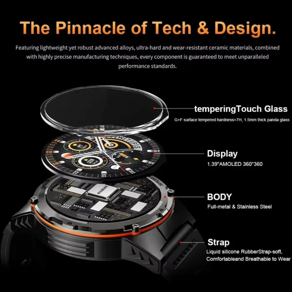 NEW For XIAOMI Outdoor Sports Smart Watch Men GPS Trackr Health Monitor BT Call NFC UV infrared Laser 5ATM Waterproof Smartwatch - Image 5