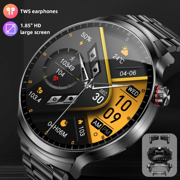 Smart Watch Built-in Bluetooth Earbuds 2 in 1 TWS Headset Smartwatch Heart Rate Sleep Monitor Music Player Watch Fitness Tracker