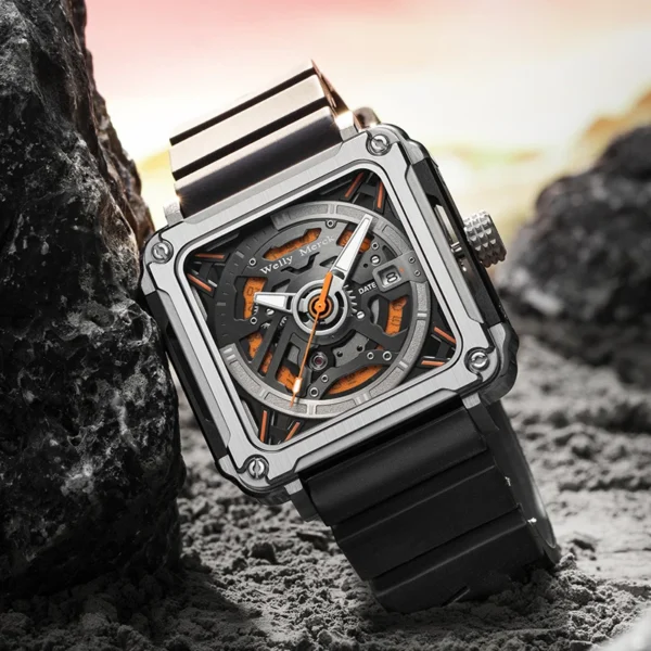 WM Watch Automatic Mechanical Watches Water Resistant Classic Casual Business Man Watch Welly Merck Watch WM090M - Image 2