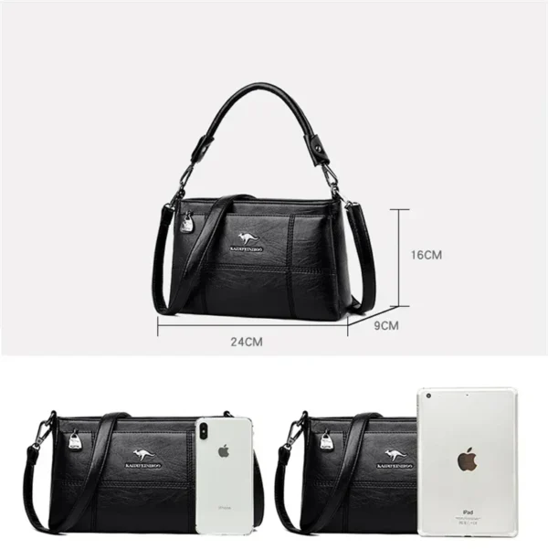 3 in 1 Luxury Handbags Women Bags Designer Genuine Leather Shoulder Bag for Women 2024 Elegant Female Crossbody Bag Sac A Main - Image 4