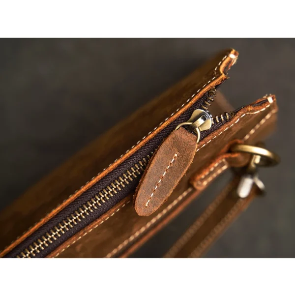 Men Genuine Leather Clutch Bag Cowhide Large Capacity Men Wallets Cell Phone Pocket Passcard Pocket High Quality Wallet For Men - Image 6