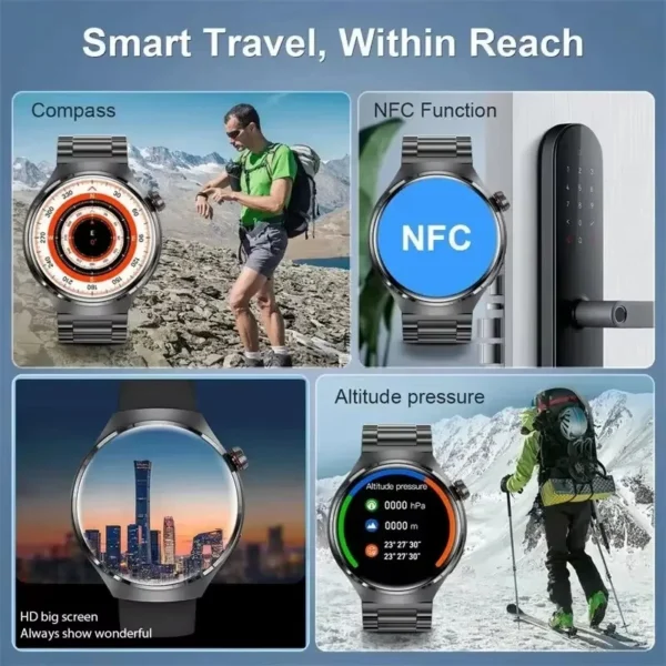 2025 New For HUAWEI GPS Sports smartwatch Men 1.53 AMOLED Screen Compass Altimeter Heart rate BP NFC Bluetooth Call Smart Watch - Image 6