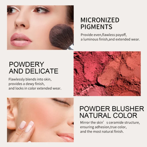 6 Colors Powder blush Orange Warm Autumn and Winter Rose petals Blush plate Makeup - Image 6