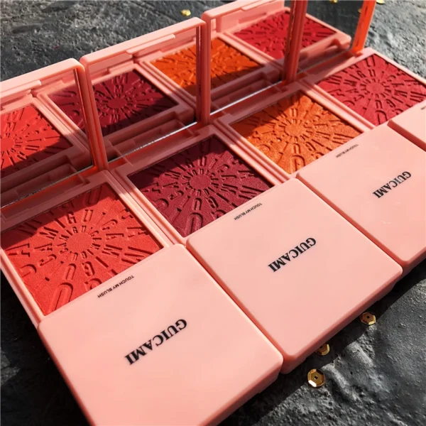 Makeup Blush Palette Face Contour Cheek Blusher Shimmer Glitter Highlighter Bronzer Palette paleta de blush Powder Highlight - Image 3
