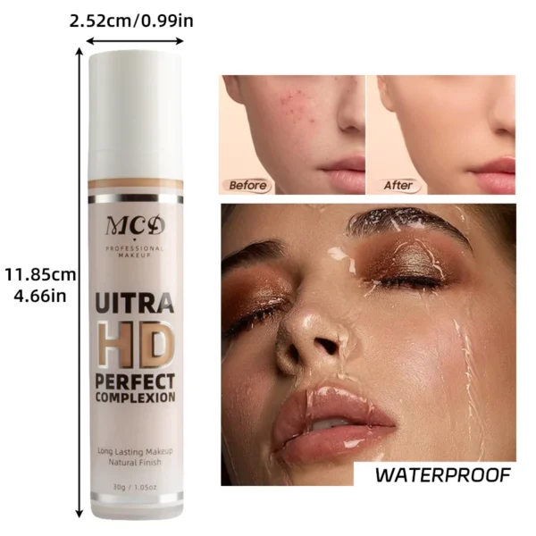 9 Shade Full Coverage Concealer Liquid Foundation makeup high coverage Base makeup cushion Foundation cream Natural Matte - Image 2