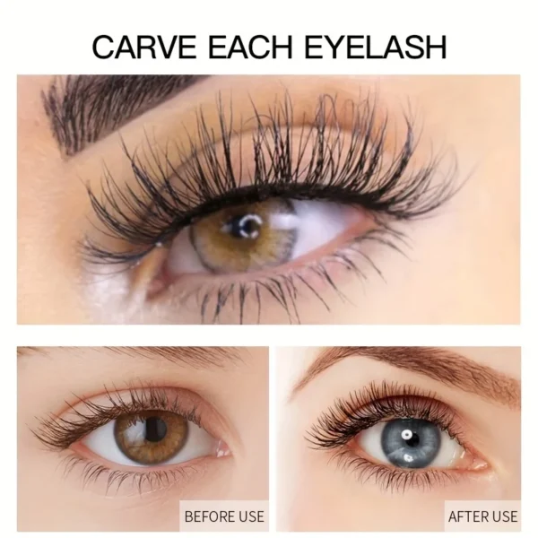 4D Lash Mascara Black Eye Lashes Waterproof & Smudge-Proof Long-Lasting No Flaking Natural No Clumping, All Day Exquisitely Full - Image 3