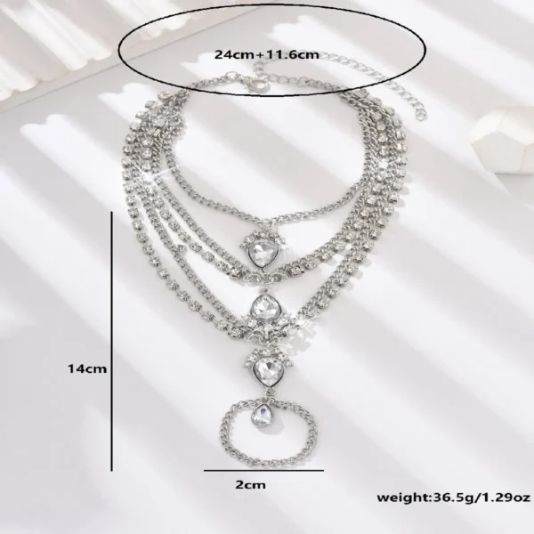 1PC Fashion Multi layer Copper Claw Chain Water Drop Foot Chain Outdoor Tourism Beach Banquet Party Festival Gift-806011 - Image 6