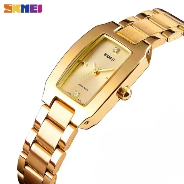 SKMEI 1400 Luxury Quartz Watch Woman Sports Silver Steel Waterproof Ladies Wristwatches Dress Women Girl Clock Relogio Feminino - Image 3