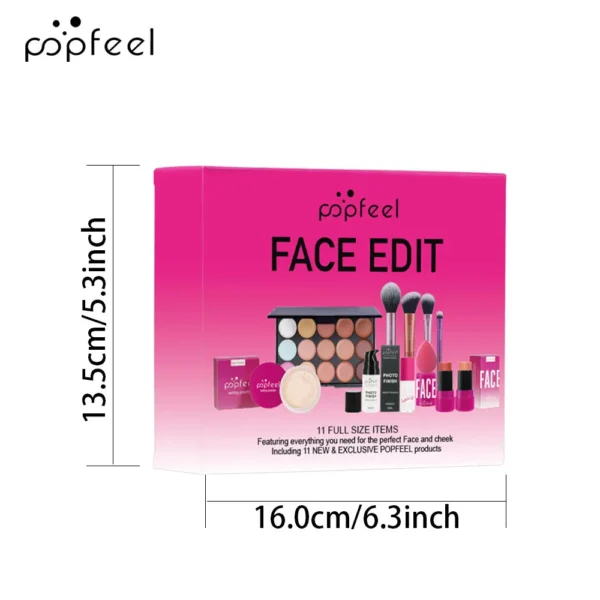 POPFEEL All In One Makeup Kit Eyeshadow Powder Lipgloss Lipoil,Valentine's Day Gift for Girls Women - Image 3