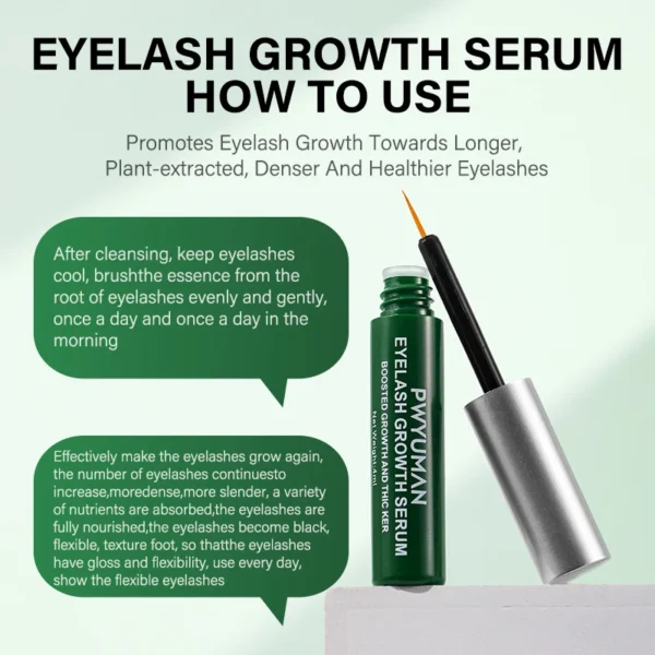 Fast Eyelash Growth Serum 7 Days Natural Eyelash Enhancer Longer Fuller Thicker Curling Lash Treatment Eye Care Products Makeup - Image 6