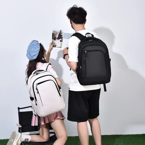 Men And Women 15.6 inch Large-capacity Leisure Backpack, Simple And Fashionable Computer Backpack, Travel Backpack ﻿ - Image 3