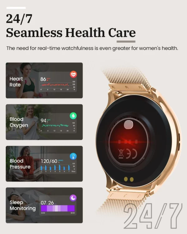 For Android IOS Ultra Thin SmartWatch Women 1.43" AMOLED 466*466 HD Pixel Display Always Show Time Call Reminder men Smartwatch - Image 4