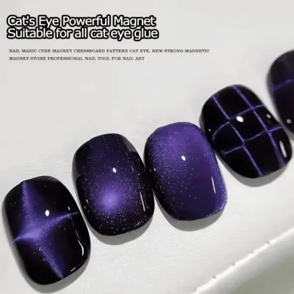 Multi-function Cube Magnet Nail Art Cat Eye Chessboard Starlight Nail UV Magnetic Attraction Magnets Set 27pcs Manicure DIY Tool - Image 4
