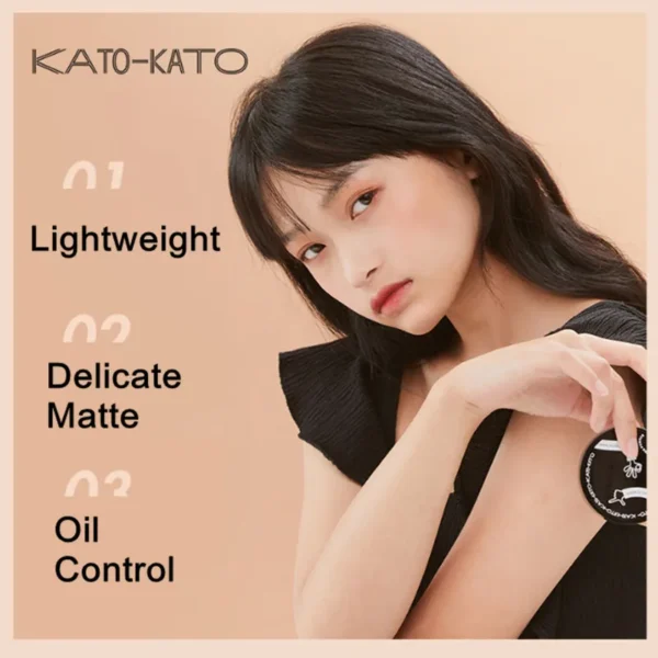KATO Oil Control Loose Powder Soft Matte Shimmer Setting Finishing Foundation Powder Natural Long Lasting Brighten Skin - Image 2