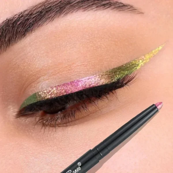 Glitter Aurora Eyeliner Pen Multi Chrome Eye Liner Lasting Shiny Metallic Eyeshadow Lying Silkworm Green Purple Makeup Pigment - Image 2