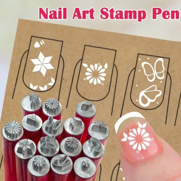 4/6/10pcs Nail Art Flowers&Butterfly Stamp Pen Set for Nail Assorted Patterns DIY Art Stamping Tool for Women Beauty Accessories - Image 3