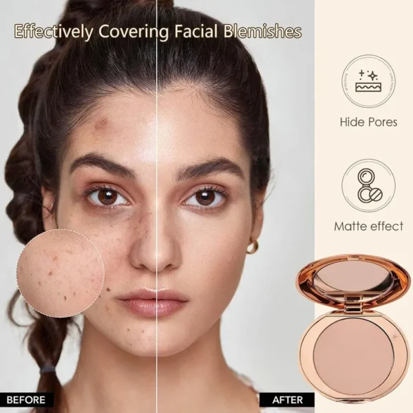 Mini Setting Powder Oil Control Long-lasting Compact Brighten Powder Waterproof Natural Brighten Skin Soft Foundation Cosmetics - Image 5