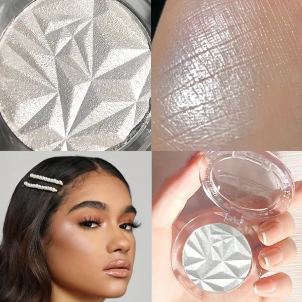 Brightening Glitter Highlighter Powder Face Shimmer Long Lasting Waterproof Monochrome Pearlescent High Contouring Makeup Women - Image 3
