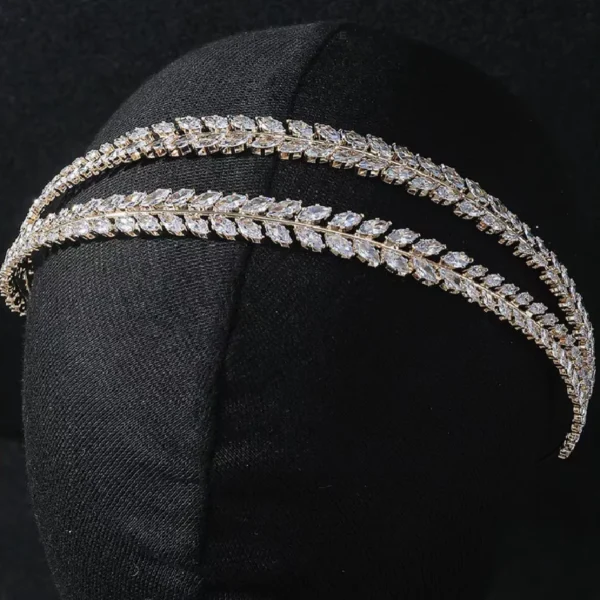 Luxury Bridal Headbands For Wedding Headpiece Cubic Zirconia CZ Bride Crowns Tiaras Women Girl Hairbands Hair Jewelry Headdress - Image 3