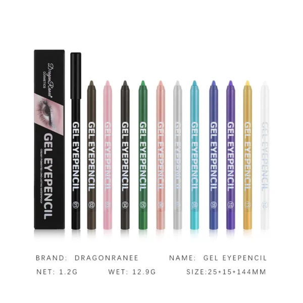 12 Colors Long-lasting Eye Liner Pencil Waterproof Pigment Eyeliner Pen Women Cosmetics Gel Eye Shadow Pencil Makeup Tools - Image 6