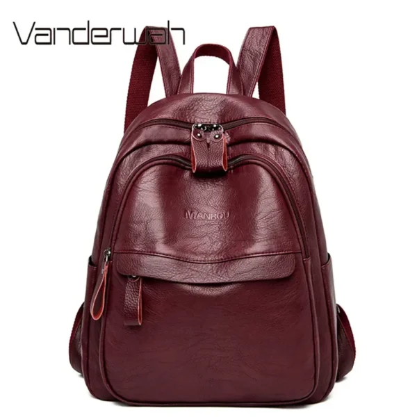 2024 Female Leather Backpacks High Quality Ladies Bagpacks Luxury Designer Large Capacity Casual Daypack Girl Mochilas Sac A Dos