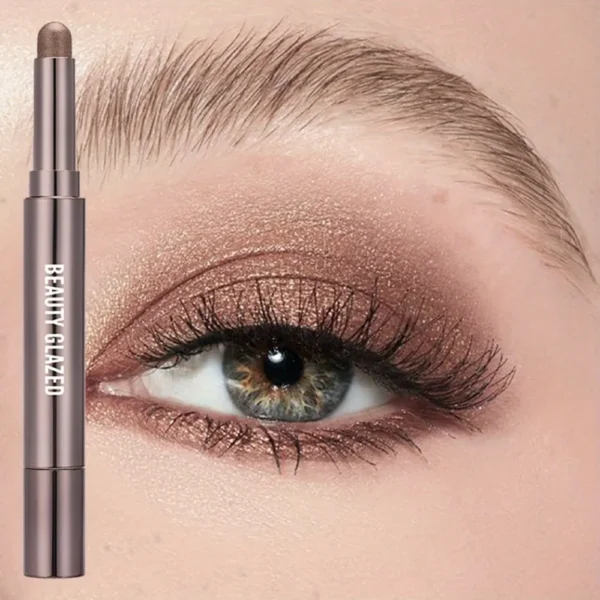 BEAUTY GLAZED 10 Colors Eyeshadow Stick Long-lasting Waterproof Eyeshadow Pen with Double Head Brush Matte and Shimmer Shade - Image 3