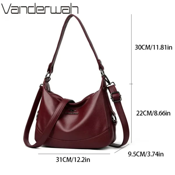 Casual Elegant Shoulder Bags For Women Luxury Designer Purse High Quality PU Leather Handbags New Ladies Messenger Commuting Sac - Image 4