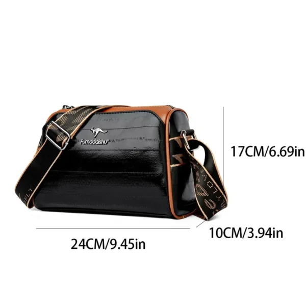 High Quality Soft Leather Shoulder Bags For Women Luxury Designer Black Purses Crossbody Bag Ladies Messenger Commute Sac A Main - Image 4