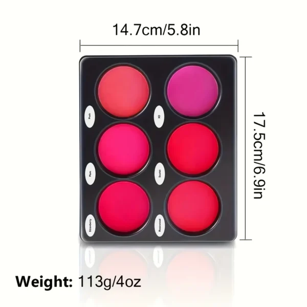 6-color blush palette, natural-toned eye shadow palette, and matte blush palette. Light and breathable, suitable for cheek and e - Image 4