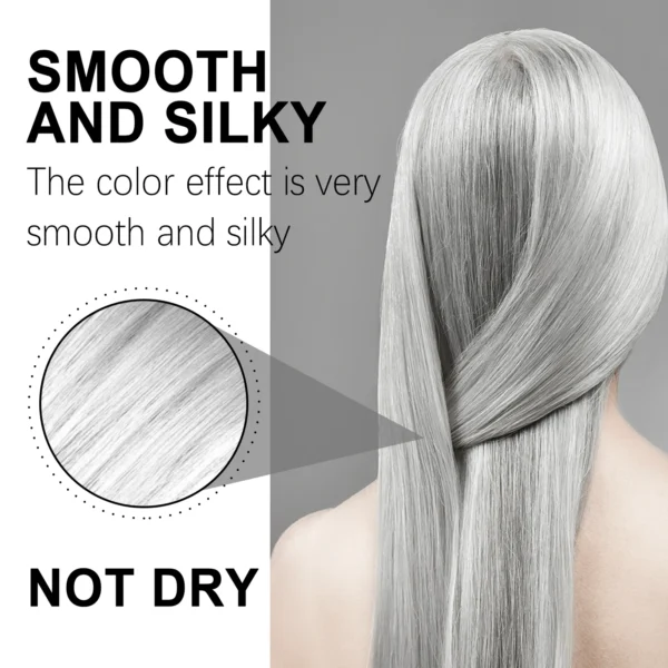 Sliver Grey Hair Dye Cream Smoky Punk Style DIY Styling No Damage Quick Coloring Long-lasting Professional Hairs Dyeing Creams - Image 4