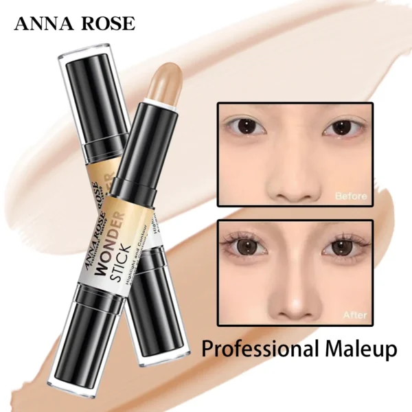 Double-ended contour stick, highlighter, waterproof and sweatproof, high nose bridge, face slimming nose contour pen for novices - Image 2