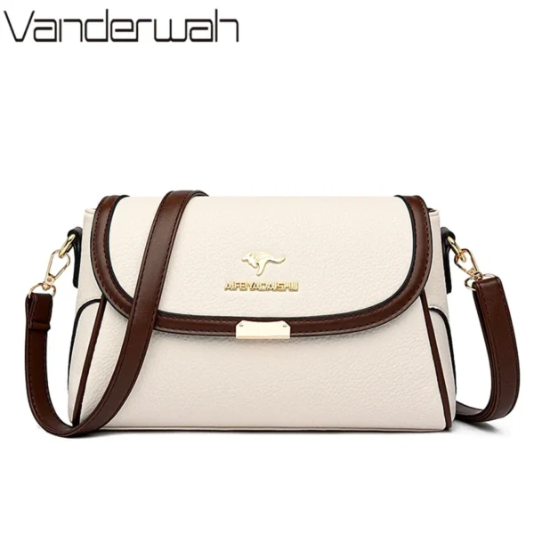 Solid Color High Quality Leather Small Shoulder Bagsfor Women 2024 New Messenger Bags with StrapDesigner Crossbody Bag Sac AMain - Image 2